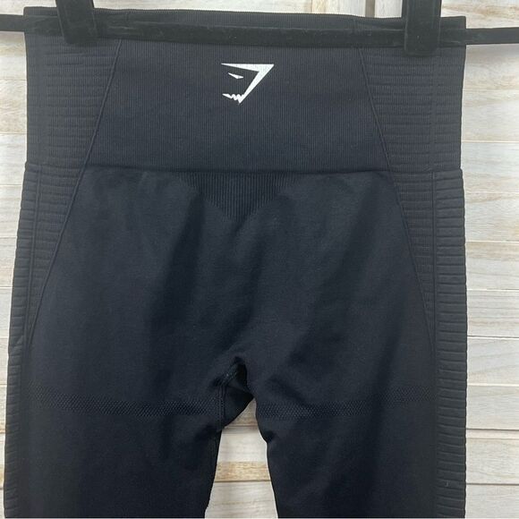 Gymshark Lasercut Perforated Black Workout Leggings Medium - Picture 9 of 11